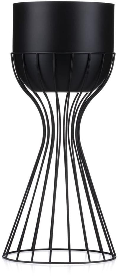 Loft Serie - Bloemenstandaard - Industrieel Design - Staalconstructie - Zwarte Afwerking - 46 cm