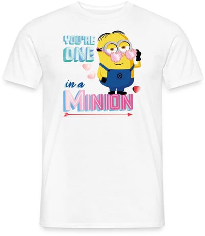 Minions Dave Youre One In A Minion Grappig Ontwerp T-Shirt Heren