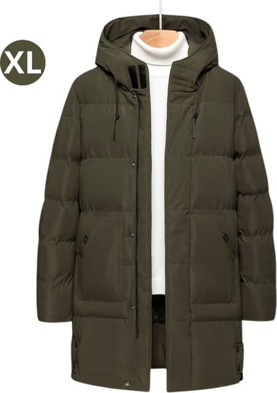 Nivard Winterjas - Heren - Parka Heren - Jas - Winter - Volwassen - Groen - Maat XL