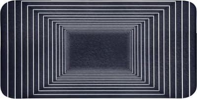 WC mat 120x60 cm - Antislip - Lijnen - Hypnotiserend - Zwart - Toiletmat - Vloermat - Douchemat - Toilet tapijt - Toiletmatten