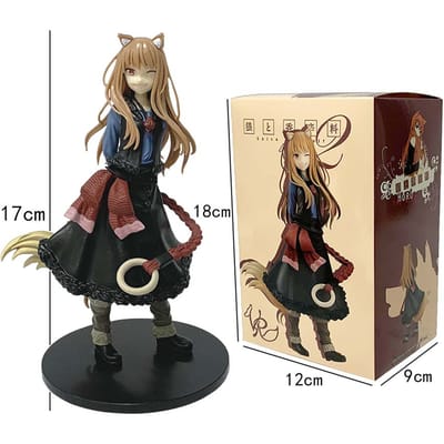 17CM Anime Holo Figuur Ookami to Koushinryou Koopman Ontmoet de Wijze Wolf Standaard Model Speelgoed Cadeau Collectie Actie Figuur PVC