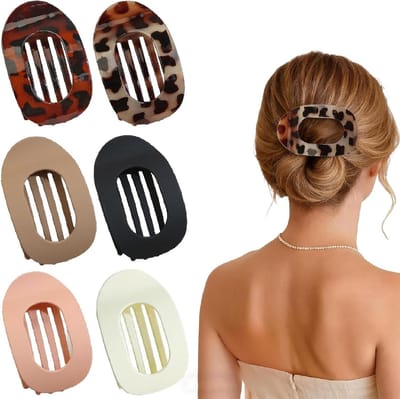 Set van 6 Haarspelden van Plastic - Grote Haaraccessoires voor Dames en Meisjes, Geschikt voor Dun en Dik Haar, Perfect voor Diverse Haarstijlen