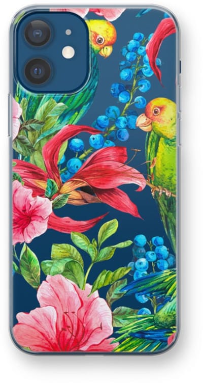 Case Company® - Hoesje geschikt voor iPhone 12 hoesje - Papegaaien - Soft Cover Telefoonhoesje - Bescherming aan alle Kanten en Schermrand