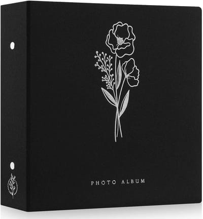 Dailygoods- Fotoalbum Extra Groot - 1000 Foto's - Insteekvakjes - Linnen Omslag - Waterdicht - Zuurvrij - Luxe Zilveren Print - Fotoboek