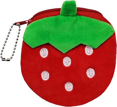 Vrouwelijke Muntentas van Pluche in Fruitvorm, Schattige Cartoon Muntzak voor Dames, Ideaal voor Kleine Munten en Accessoires