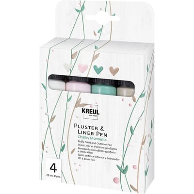 Kreul Puffy paint set chalky moments 4 x 29 ml