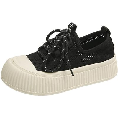 Gevulkaniseerde sneakers Dames Mesh Casual schoenen voor dames Chunky sport wandelschoenen Dames zomer canvas sneakers 40 zwart