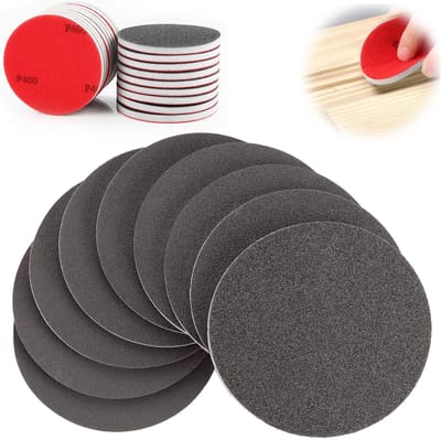 Dailygoods - 18-delige schuursponsset 180-3000 korrel schuimrubber schuurpads nat en droog blokken wasbaar en herbruikbaar schuurpapier rond voor model gipsplaat metaal hout meubels polijsten leuningen