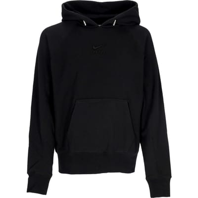 Lichtgewicht herensweatshirt met capuchon Sportkleding Air French Terry Hoodie Zwart/zwart