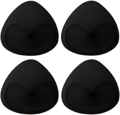 Ademende spons bh-pads - 2 paar - 13x12,4 cm - Dikte 1,1 cm - Driehoekige bh-pads - Dun aan de bovenkant en dik aan de onderkant - Ademend ontwerp voor luchtcirculatie en vochtafvoer - Geschikt voor verschillende bh's