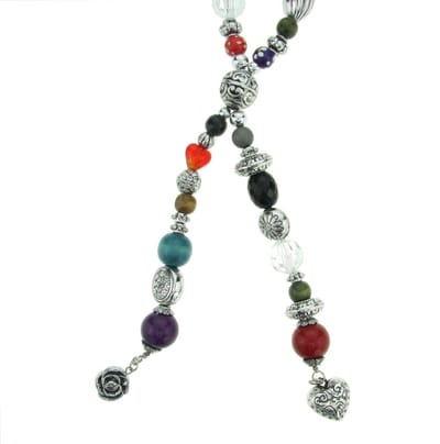Behave - Lange ketting met gekleurde kralen - Trendy boho stijl