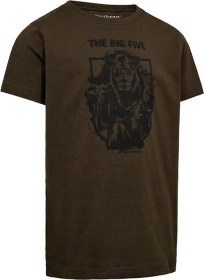 Deerhunter Youth Westy T-shirt Outdoor T-shirt Scandinavisch T-shirt Jacht T-shirt Fallen Leaf Maat -116
