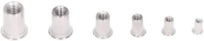 Dailygoods- Klinkmoeren 170-delig assortiment - Roestvrij Staal - Platte Kop - M3 tot M8 - Schroefdraaddiameter 3-10 mm - Gewicht 443 gram - Moeren