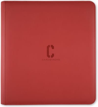 CardStacks Verzamelmap Voor 480 Kaarten - 12 Pocket Portfolio - Album Voor Ruilkaarten/Trading Card - TCG Binder speelkaarten - Donker Rood