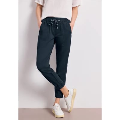 Slim legs broek in een lichtgewicht stof