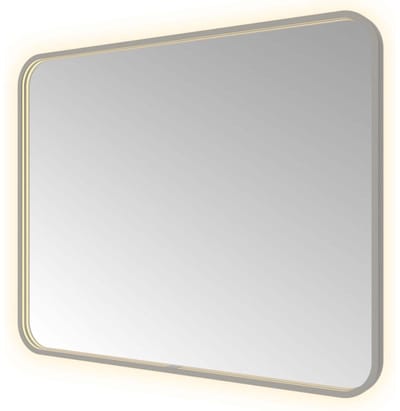Hotbath &More SSQ180 Soft Square spiegel 100x80cm met verlichting, spiegelverwarming, kleurwissel, dimbaar en afstandsbediening geborsteld gunmetal PVD