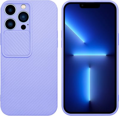 Cadorabo Hoesje geschikt voor Apple iPhone 13 PRO in Bonbon Paars - Beschermhoes van flexibel TPU-silicone Case Cover en met camerabescherming