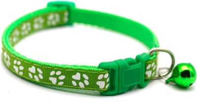 Kattenhalsband met belletje - Verstelbaar - 19 / 32 cm - Kattenbandje - Halsband kat - Cat - Kitten - Katten halsband - Groen