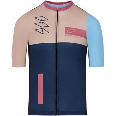Protest Prtsefs - Fietsshirt Heren - Korte mouwen - Ronde hals - Reflecterend detail – Night Skyblue