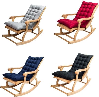 Zachte en comfortabele kussens voor schommelstoelen, niet-slip, dik en gewatteerd, ideaal voor binnen en tuinmeubilair, met bevestigingsriemen