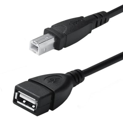 IMstore - A to B Adapter Kabel - USB 2.0 - Converter Kabel voor Printer en Scanner - Zwart - Hoge Snelheid - 1m - Geschikt voor Diverse Apparaten