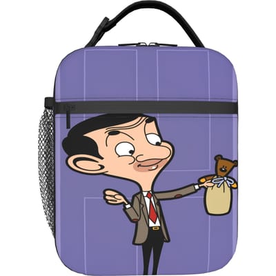 Grappig Komedie Personage Lunchtas Mr.Bean Handige Lunchbox Mannen School Ontwerper Koeltas Leuke Oxford Thermische Lunchtassen as picture