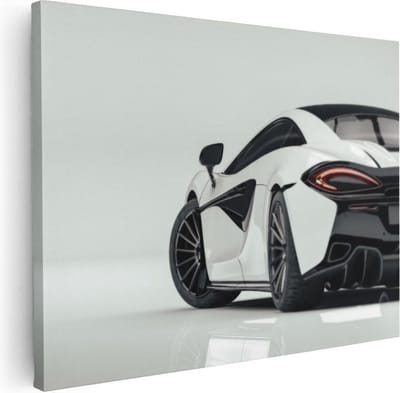 Artaza Canvas Schilderij Sportauto - 40x30 cm - Klein - Muurdecoratie Auto - Wanddecoratie Mancave - Kamer Accessoires Modern