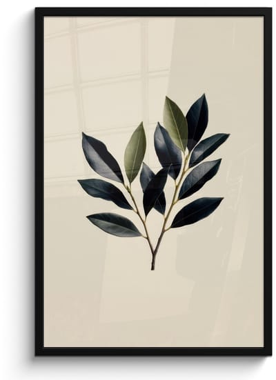Poster in lijst - Fotolijst 60x90 cm - Posters - Ovaal - Olijfgroen - Simpel - Posterlijst zwart - Decoratie - Wanddecoratie woonkamer - Muurdecoratie slaapkamer