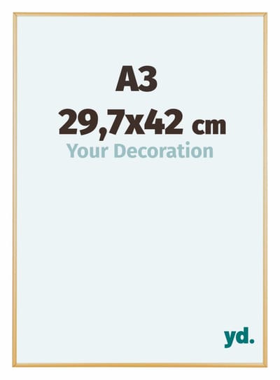 Your Decoration - Fotolijst A3 29,7x42 cm - Aluminium - Goud Vintage - Kent