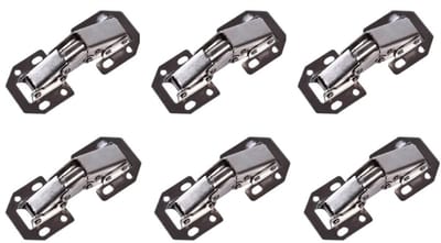 6 Stuks Kast Scharnier 90 Graden 3/4in Niet-Boren Gat Kast Deur Hydraulische Scharnieren Soft Close Met Schroeven Meubelen Hardware