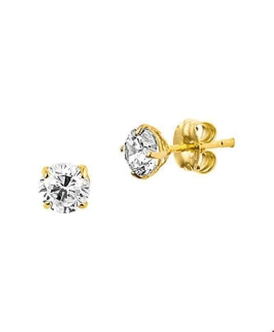 Geelgouden Oorknoppen zirkonia 4017287