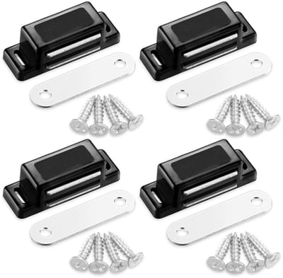 Dailygoods- Kastmagneet 4 Stuks - Magneetsluiting - Deurvergrendeling - Roestvrij Stalen Deurmagneet - Compact Ontwerp - Eenvoudig te Gebruiken - Deursluiting