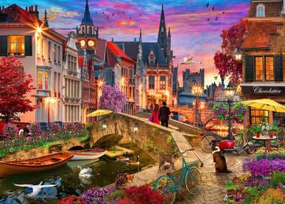Bluebird Puzzle legpuzzel Evening on Canal - 500 stukjes multicolor.