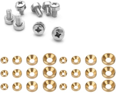 Dailygoods- Schroefwasmachine 50 Stuks - Verzonken Kopschroefschijven - Puur Koper - Lichtgewicht - Eenvoudig te Installeren - Schokbestendig - Schroefring