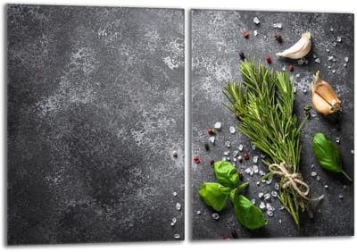 TMK ArtDeko - Serie Przyprawy - Glazen Beschermplaat - 40x52 cm - Multifunctioneel