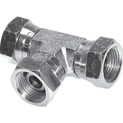 T-koppeling G2 Binnendraad Staal hydrauliek 75bar (1053.75psi) - F2G37