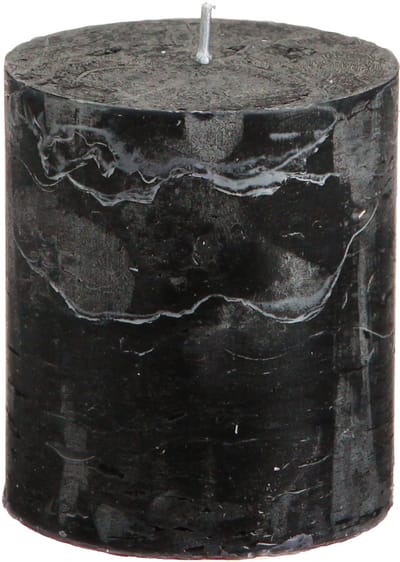 Massieve zwarte pilaarkaarsen 70×80mm, set van 4 - Elegante decoratiev