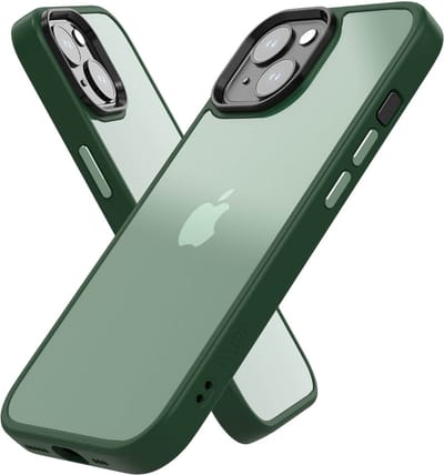 IYUPP Hoesje Geschikt voor iPhone 15 Hoesje - Shockproof Back Cover - Groen Transparant