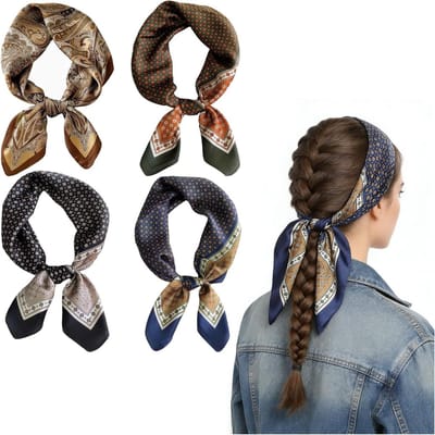 Elegante 4-delige set van sjaals en halstuch voor dames, ideaal als modeaccessoire voor elke gelegenheid