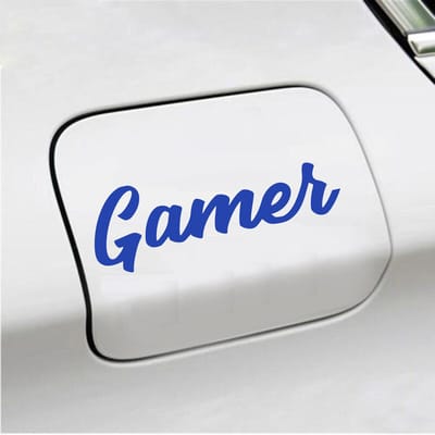 Bumpersticker - Gamer - 6 X 18 - Blauw