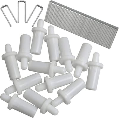 Raamluiken Reparatie Set - Luiken Pinnen - Luiken Onderhoud - Roestvrij Staal en Plastic - 100 Stuks - Wit