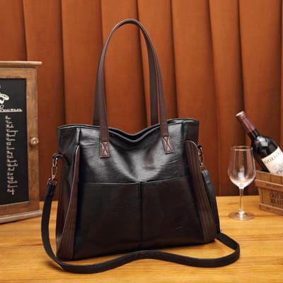 Trendy Lente- en Zomertas voor Dames Schapenvacht Zacht Leer Mode Handtas Crossbody Mama Tas brown