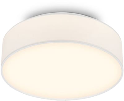 BRILONER Duck - Plafondlamp met stoffen kap - warm wit licht - woonkamer verlichting - 16W - Ø30 - wit