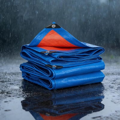 Waterdicht Zeildoek - Afdekzeil Bouwtarp - Bescherming Buiten - Versterkte Randen - 150 x 220 cm - Blauw