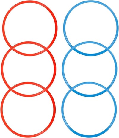 Agility Ringen - Trainingsringen Sport - Voetbal Training - Set van 6 - 40x40cm - Willekeurige Kleuren