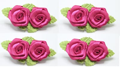 4 haar bloemen clicks 2 roosjes op click fuchsia
