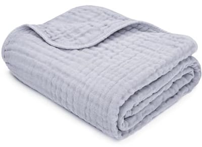 Zachte Muslin Swaddle Dekentje voor Baby's en Peuters, 102x102cm, 6-laags Pluche Comfort, Perfect voor Tummy Time en Cadeaus