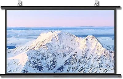 Projectiescherm Handmatig - Filmscherm Intrekbaar - Thuisbioscoop Creëren - Kreukvrij Glasvezel - 60 Inch 4:3 - Grijs