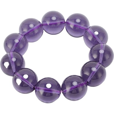 Kristallen Armband Natuursteen 20mm Kralen Huisdecoratie Ornament voor Meditatie Yoga Purple Black gray