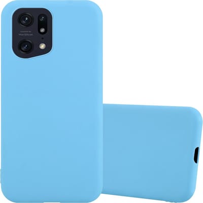 Cadorabo Hoesje geschikt voor Oppo FIND X5 PRO in CANDY BLAUW - Beschermhoes gemaakt van flexibel TPU silicone Case Cover